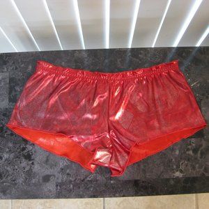 NWOT Classified red shiny booty shorts OS one size